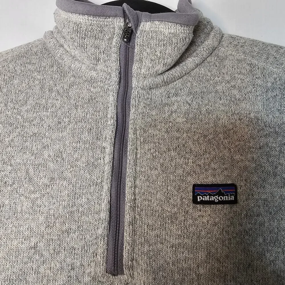 Patagonia Women's Better sweater 1/4 Zip fleece Sweater Heathered gray size S